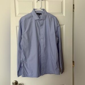 Tommy Hilfiger Light Blue Checkered Dress Shirt